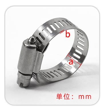 自來水管不銹鋼喉箍規(guī)格標(biāo)示圖